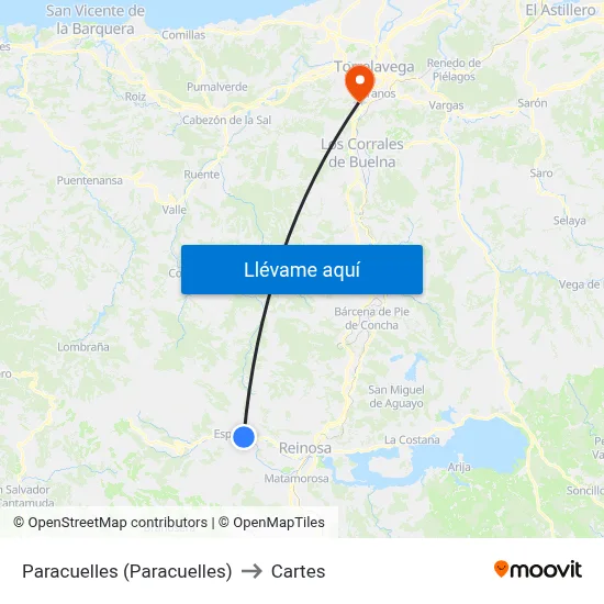 Paracuelles (Paracuelles) to Cartes map