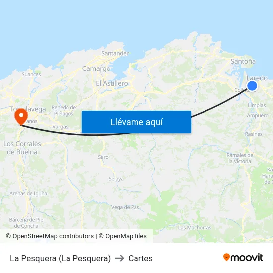 La Pesquera (La Pesquera) to Cartes map