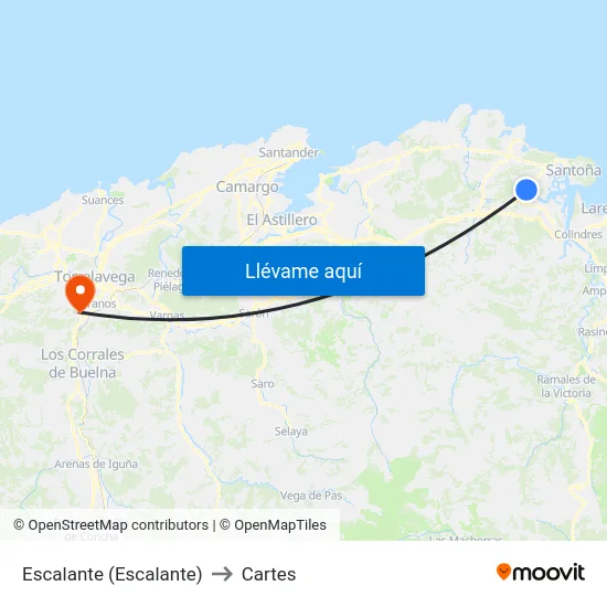 Escalante (Escalante) to Cartes map
