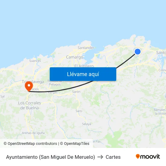 Ayuntamiento (San Miguel De Meruelo) to Cartes map