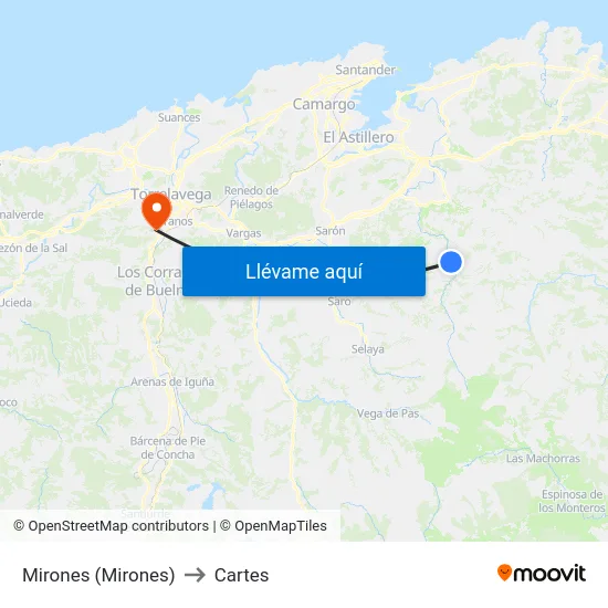 Mirones (Mirones) to Cartes map