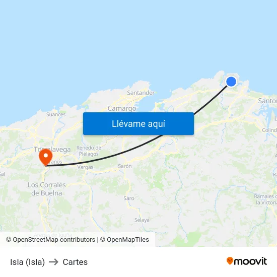 Isla (Isla) to Cartes map