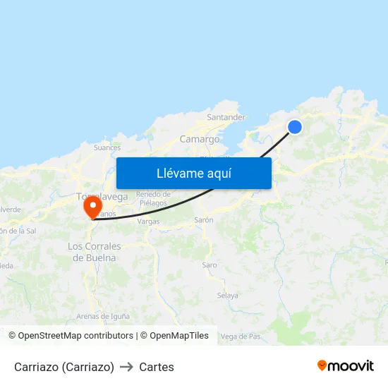 Carriazo (Carriazo) to Cartes map