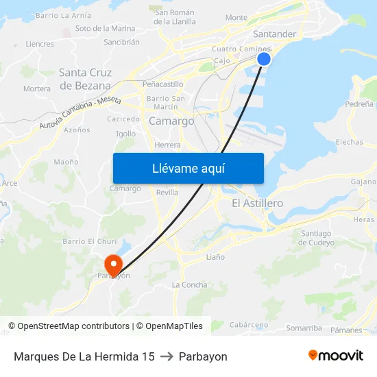 Marques De La Hermida 15 to Parbayon map