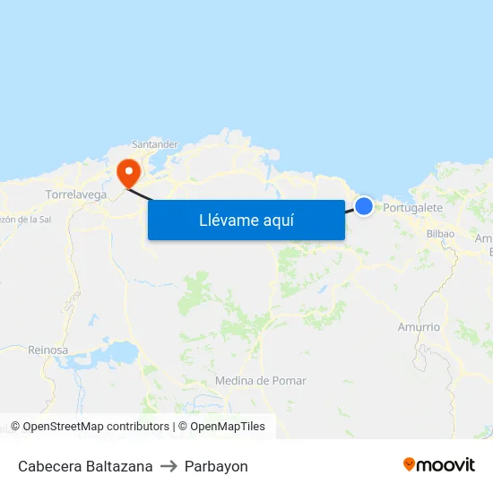 Cabecera Baltazana to Parbayon map