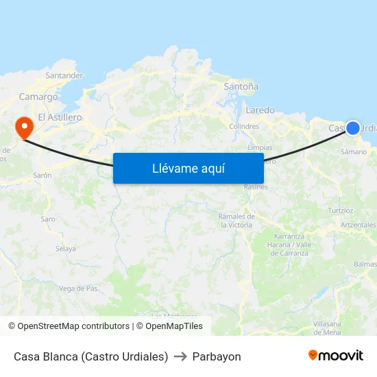 Casa Blanca (Castro Urdiales) to Parbayon map