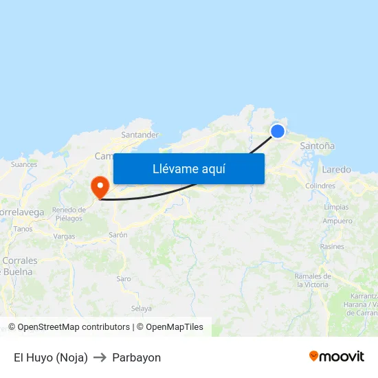 El Huyo (Noja) to Parbayon map