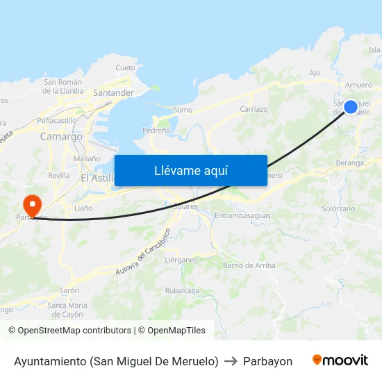 Ayuntamiento (San Miguel De Meruelo) to Parbayon map