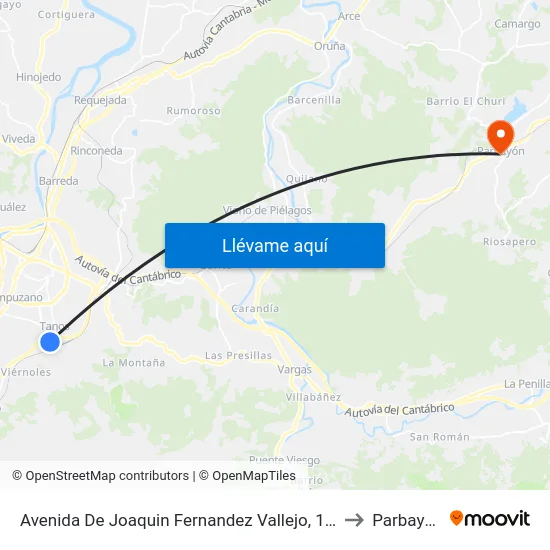 Avenida De Joaquin Fernandez Vallejo, 133 to Parbayon map