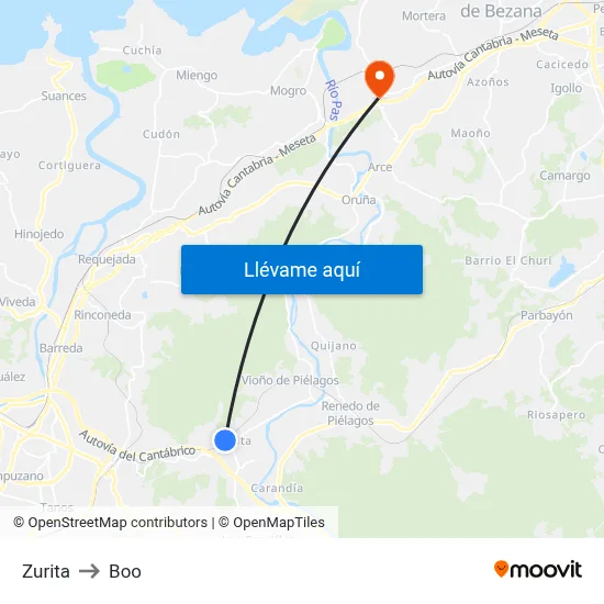 Zurita to Boo map