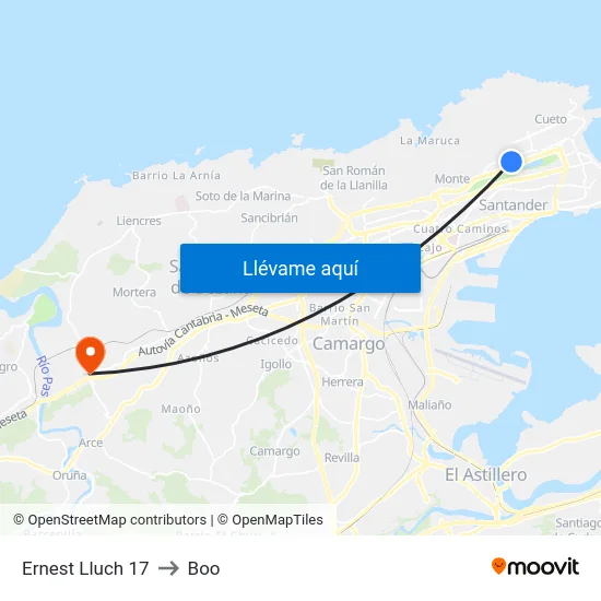 Ernest Lluch 17 to Boo map
