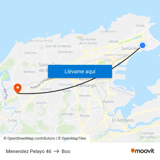 Menendez Pelayo 46 to Boo map