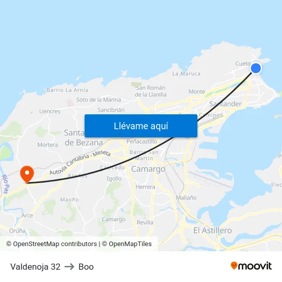 Valdenoja 32 to Boo map