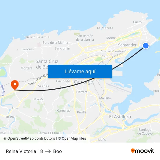 Reina Victoria 18 to Boo map