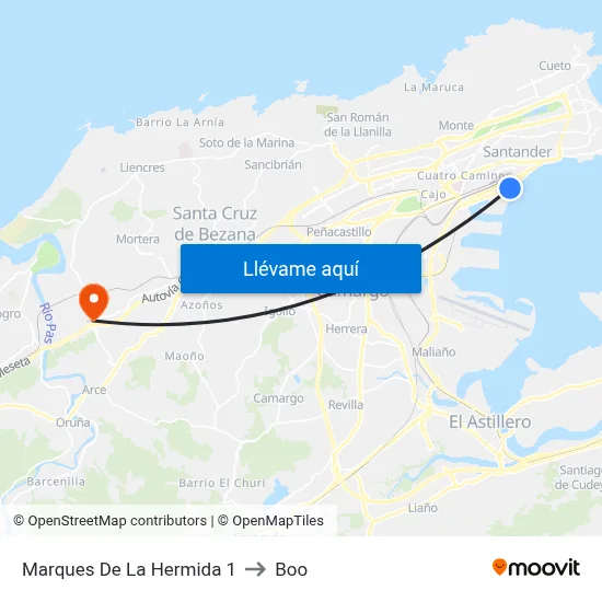 Marques De La Hermida 1 to Boo map
