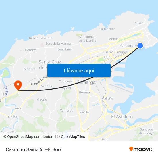 Casimiro Sainz 6 to Boo map