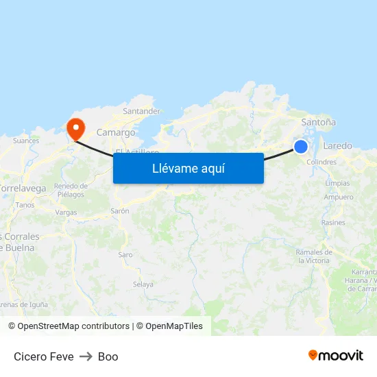 Cicero Feve to Boo map