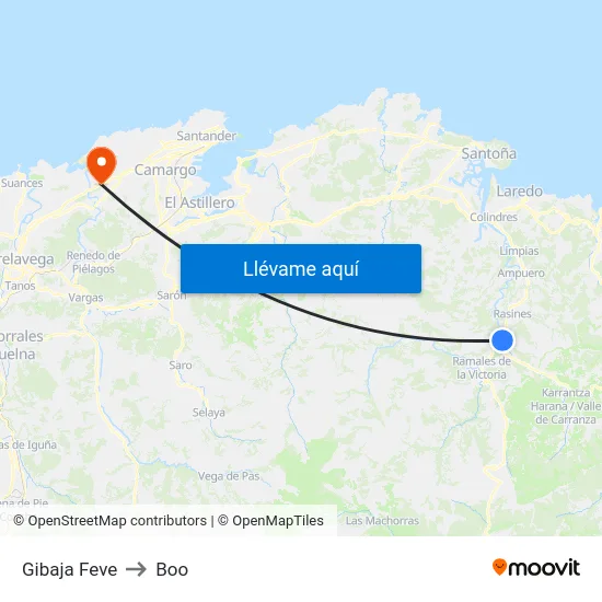 Gibaja Feve to Boo map