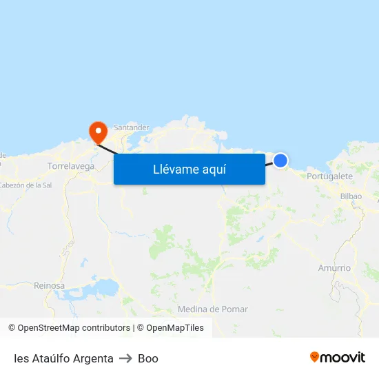 Ies Ataúlfo Argenta to Boo map