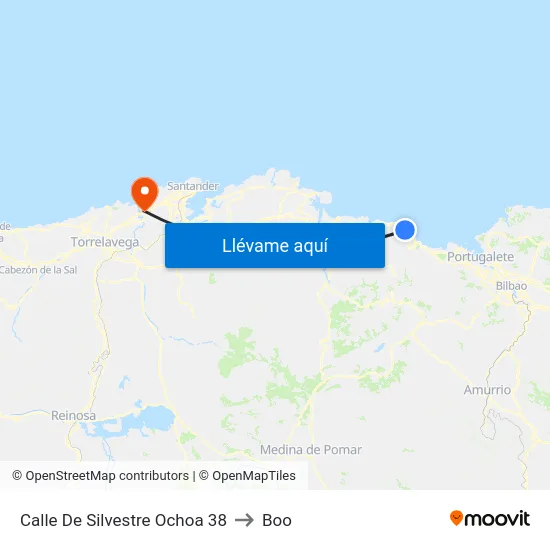 Calle De Silvestre Ochoa 38 to Boo map