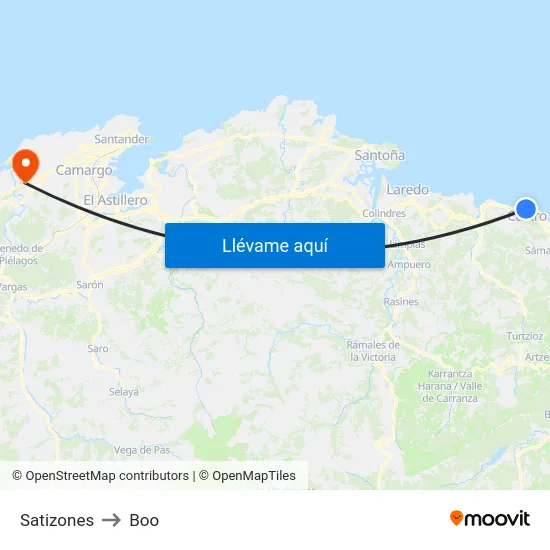 Satizones to Boo map