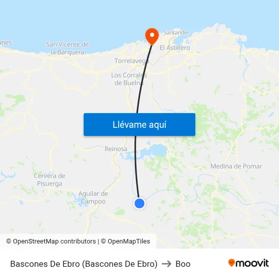 Bascones De Ebro (Bascones De Ebro) to Boo map