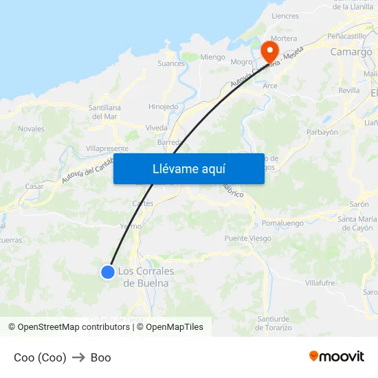 Coo (Coo) to Boo map