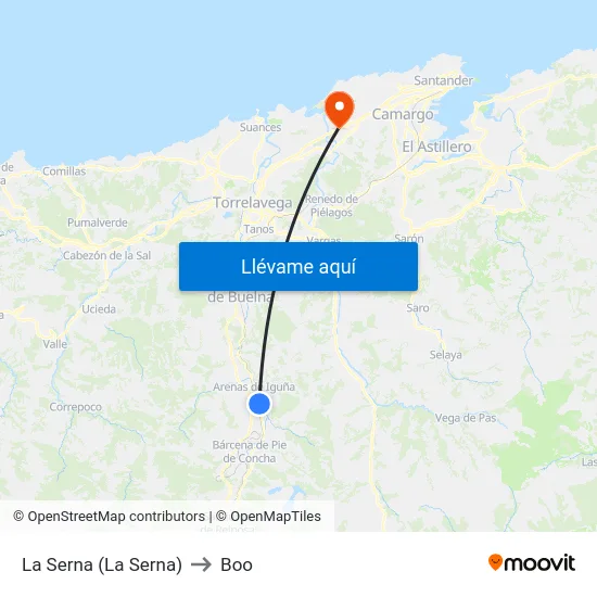 La Serna (La Serna) to Boo map