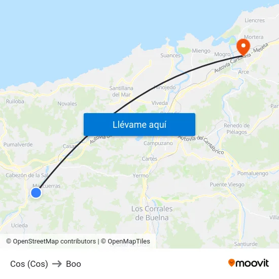 Cos (Cos) to Boo map