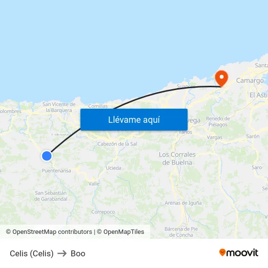 Celis (Celis) to Boo map