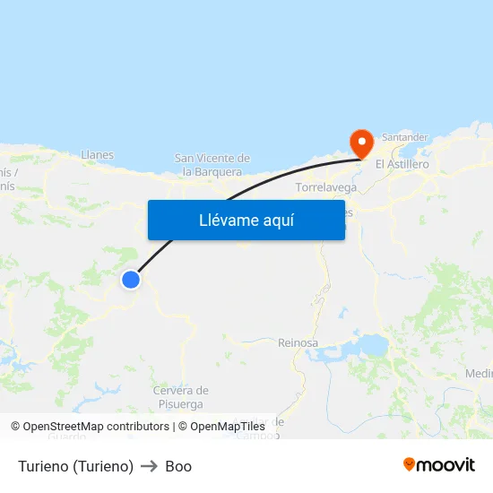 Turieno (Turieno) to Boo map