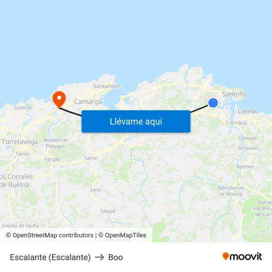 Escalante (Escalante) to Boo map