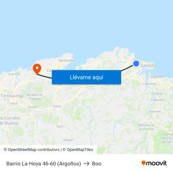 Barrio La Hoya 46-60 (Argoños) to Boo map