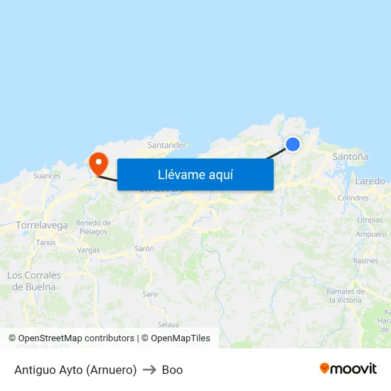 Antiguo Ayto (Arnuero) to Boo map