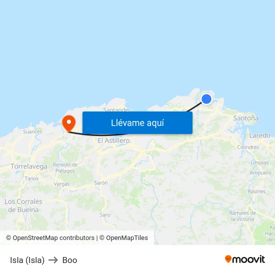 Isla (Isla) to Boo map