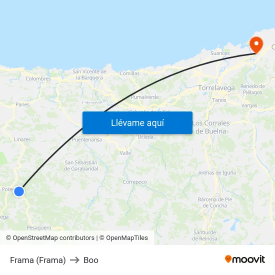 Frama (Frama) to Boo map