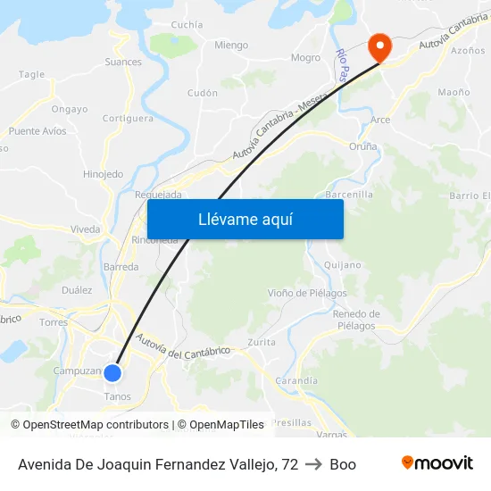 Avenida De Joaquin Fernandez Vallejo, 72 to Boo map