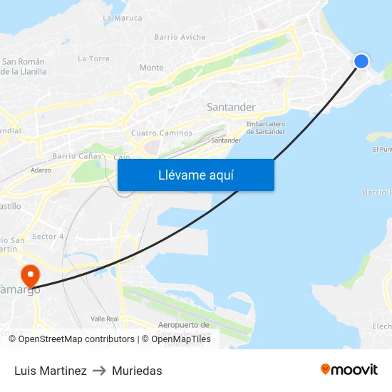 Luis Martinez to Muriedas map