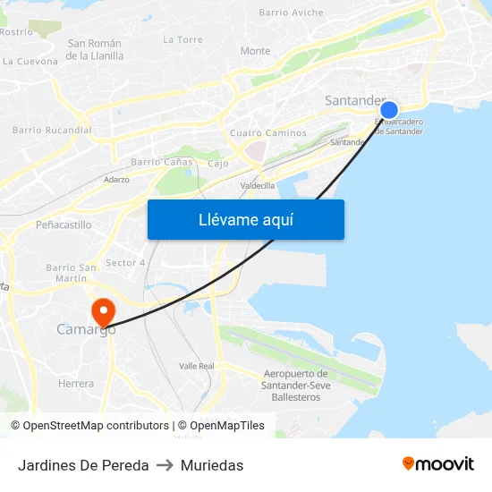 Jardines De Pereda to Muriedas map