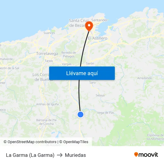 La Garma (La Garma) to Muriedas map