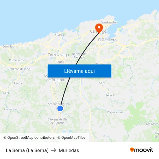 La Serna (La Serna) to Muriedas map