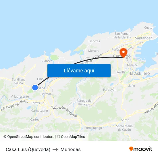 Casa Luis (Queveda) to Muriedas map