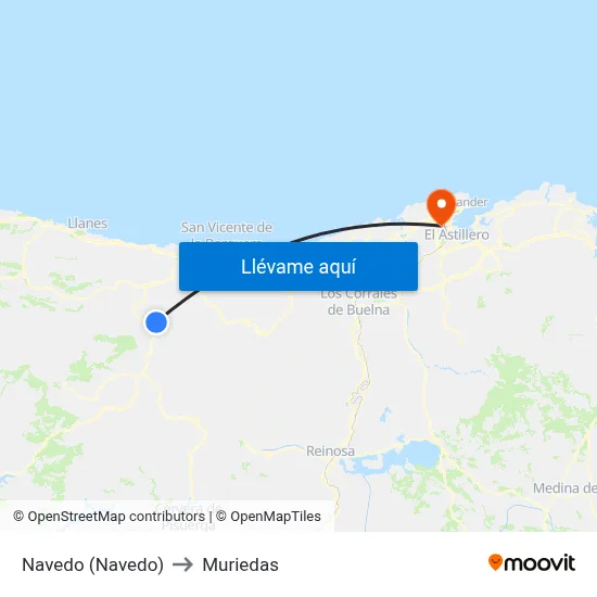 Navedo (Navedo) to Muriedas map