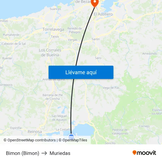 Bimon (Bimon) to Muriedas map