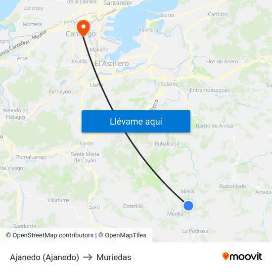 Ajanedo (Ajanedo) to Muriedas map