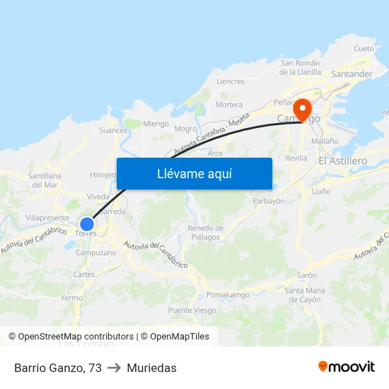 Barrio Ganzo, 73 to Muriedas map