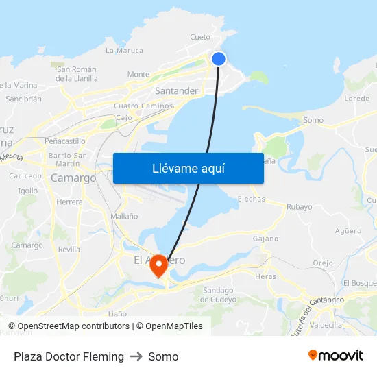 Plaza Doctor Fleming to Somo map