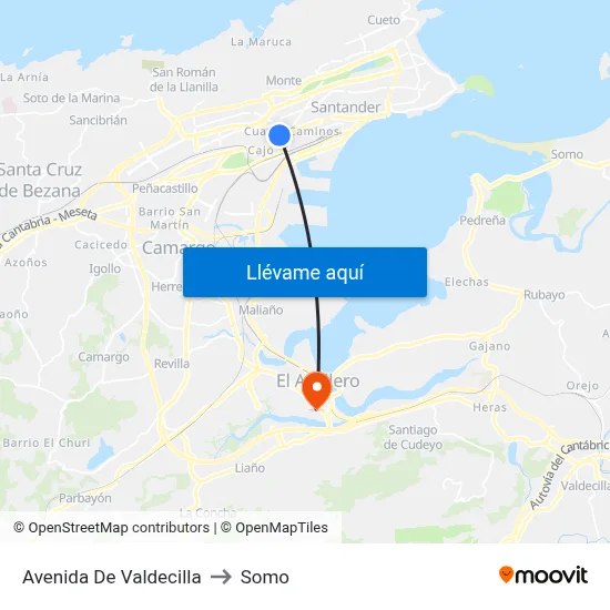 Avenida De Valdecilla to Somo map