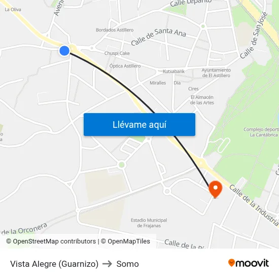 Vista Alegre (Guarnizo) to Somo map