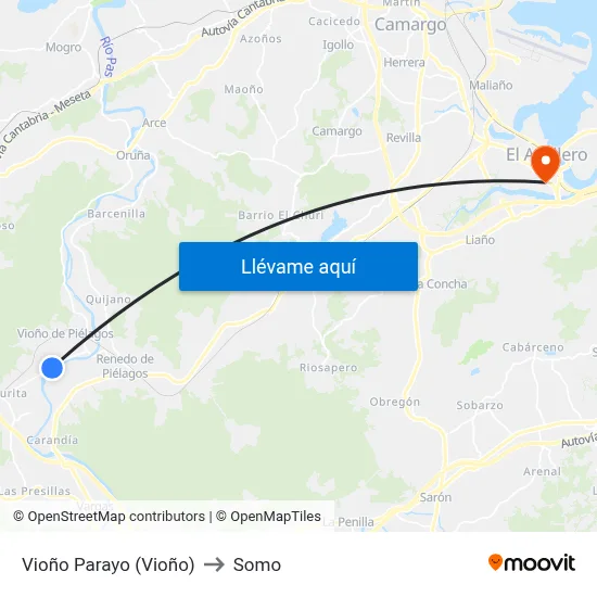 Vioño Parayo (Vioño) to Somo map